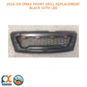 2016-ON DMAX FRONT GRILL REPLACEMENT BLACK WITH LED